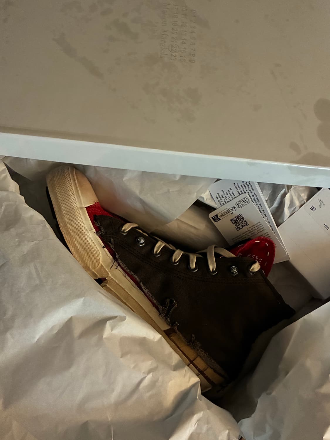 [43] 메종 마르지엘라 Loved To Death 스니커즈 브라운/레드 상품이미지7