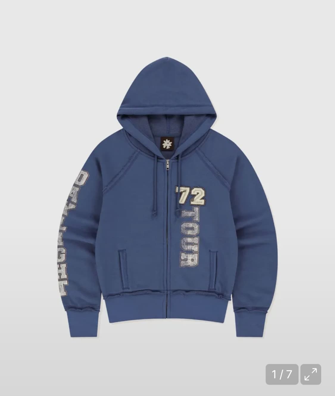 썬러브 후드집업 W 72TOUR Zip Up Hoodie Blue  상품이미지1