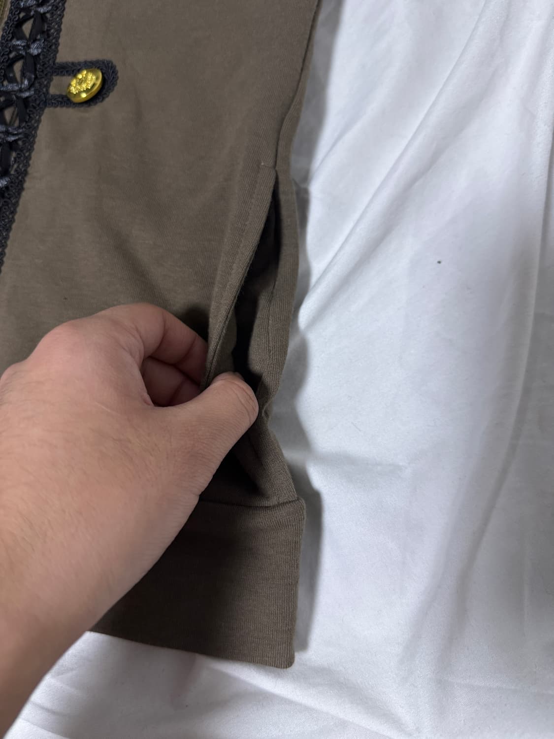 Tralala 레이스 금장 버튼 후드집업 y2k 갸루 밀리터리 상품이미지5