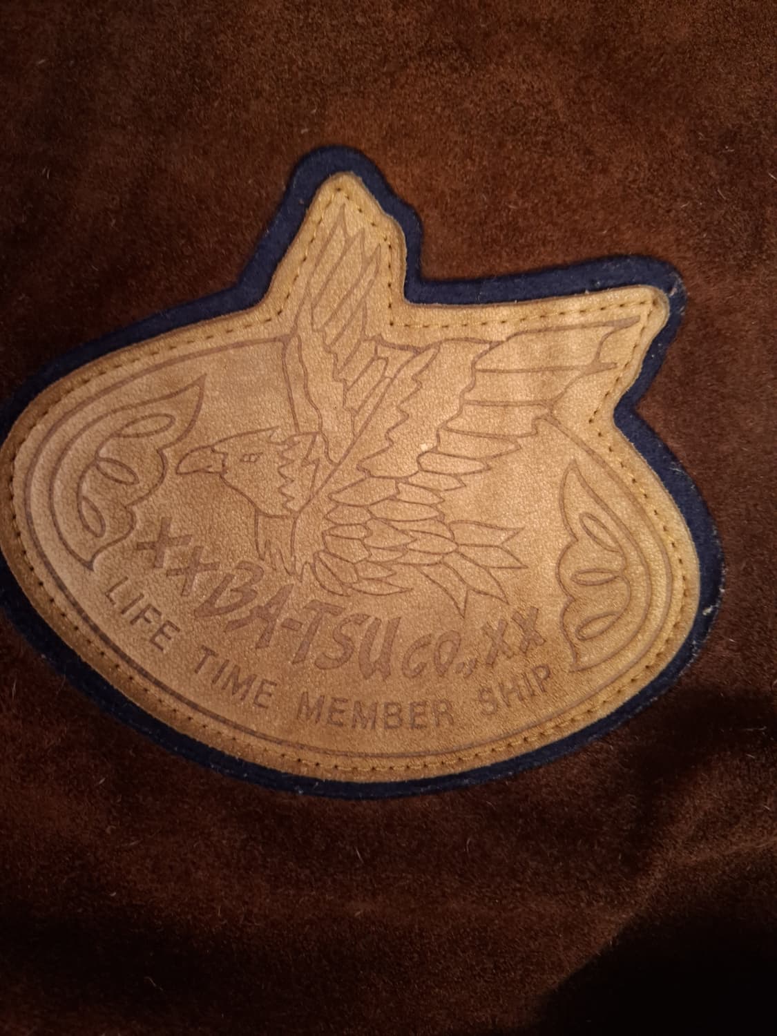 오리지날 80's 일본판 BA-TSU 리얼스웨이드 바시티자켓 상품이미지2