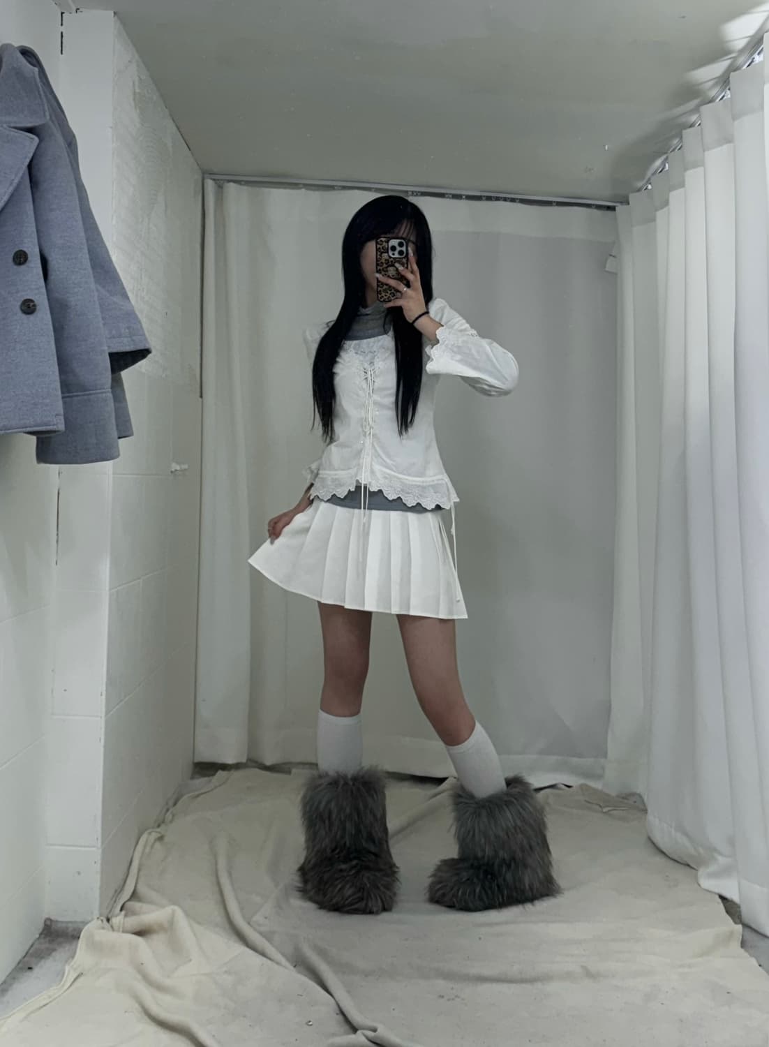 스카이블루 화이트 페미닌 페어리 코디세트 상품이미지2