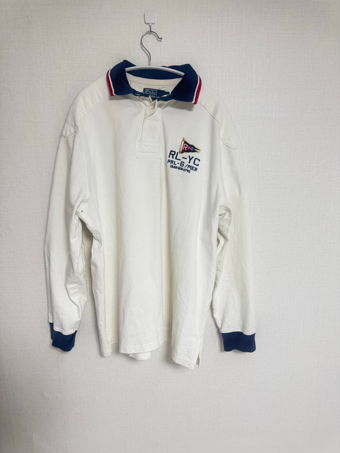 폴로 랄프로렌 화이트 XL 요트 티셔츠 상품이미지1