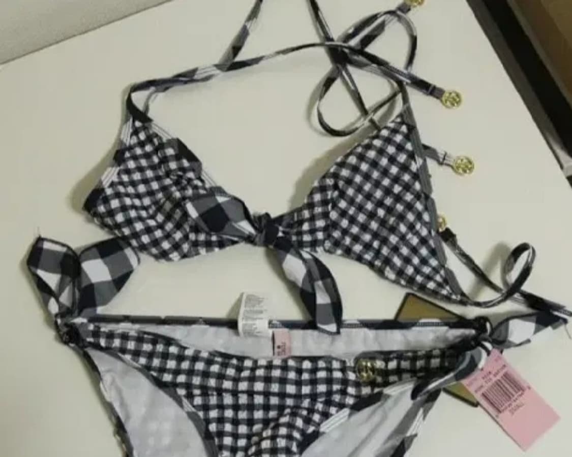 쥬시꾸뛰르 깅엄체크 비키니 수영복 상품이미지1