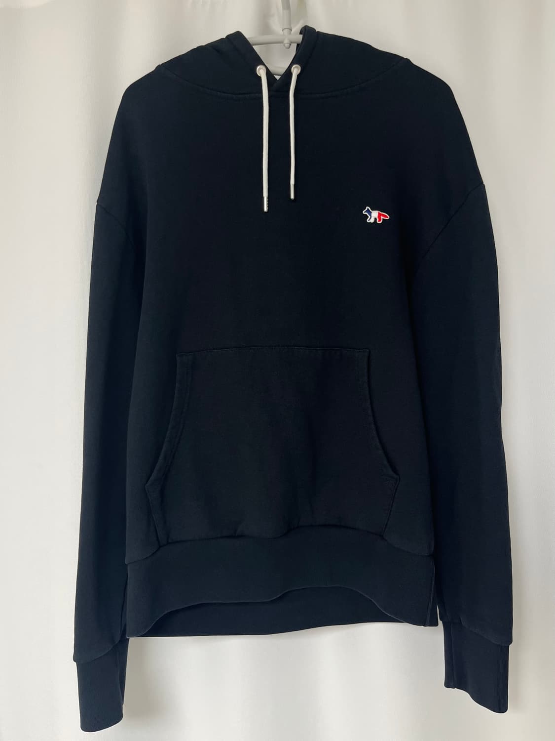 메종키츠네 트리컬러 폭스 후드티 블랙 l 사이즈 판매합니다. 상품이미지2