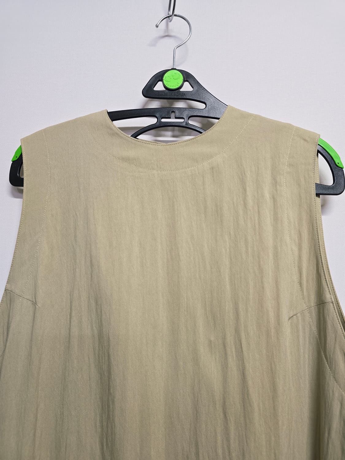 새상품 웬위윌 베이지 롱  베스트 민소매 상품이미지2