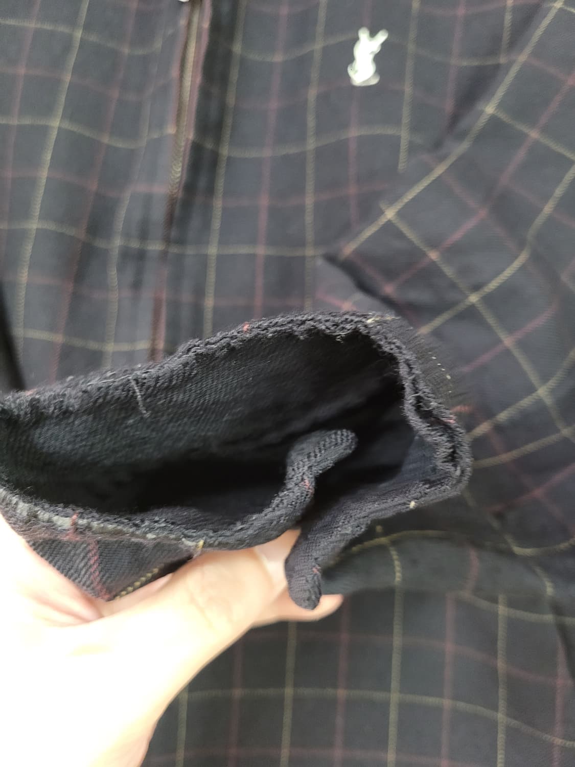 입생로랑 체크 패턴 점퍼 자켓 상품이미지7