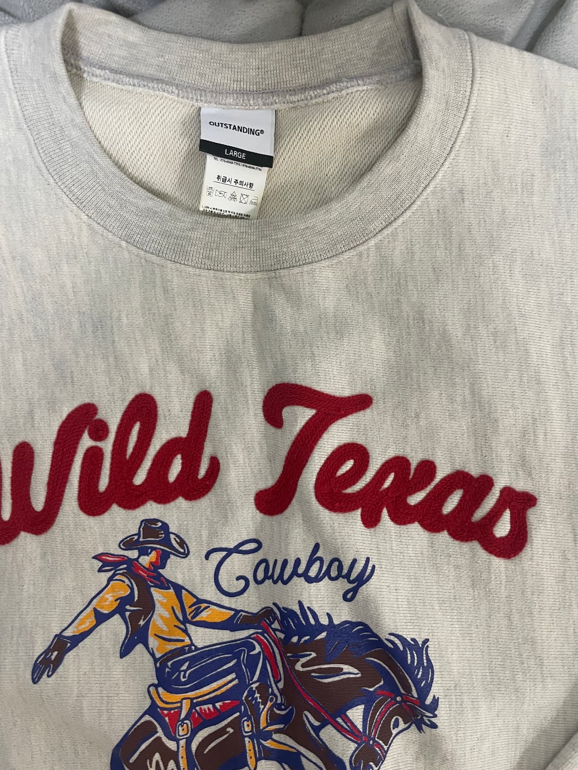 아웃스탠딩 맨투맨V.S.C SWEAT(WILD TEXAS)_1% OAT 상품이미지5