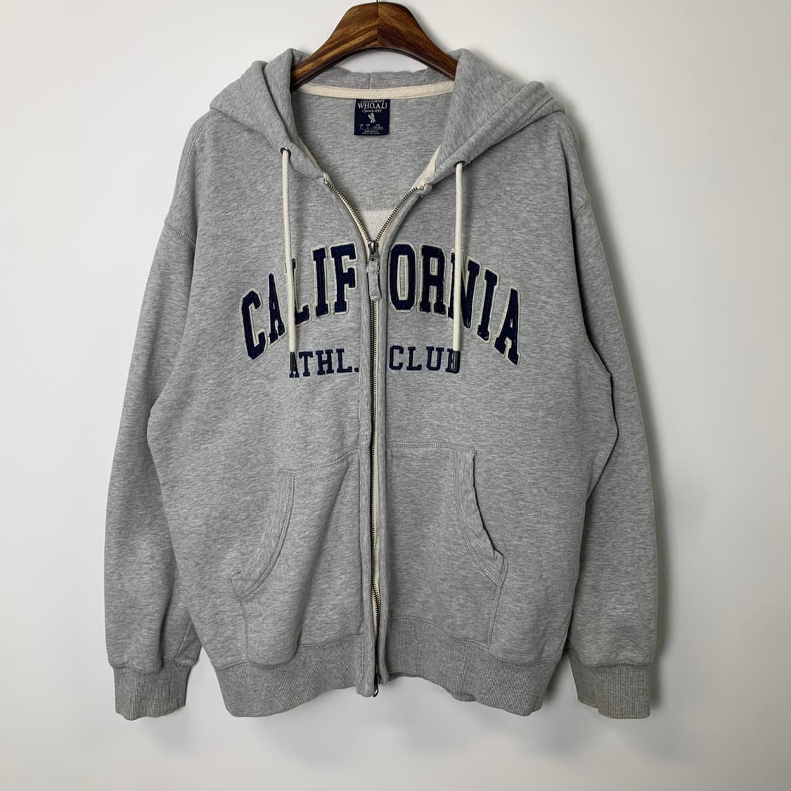 후아유 y2k 와투케 그레이 후드집업 상품이미지2