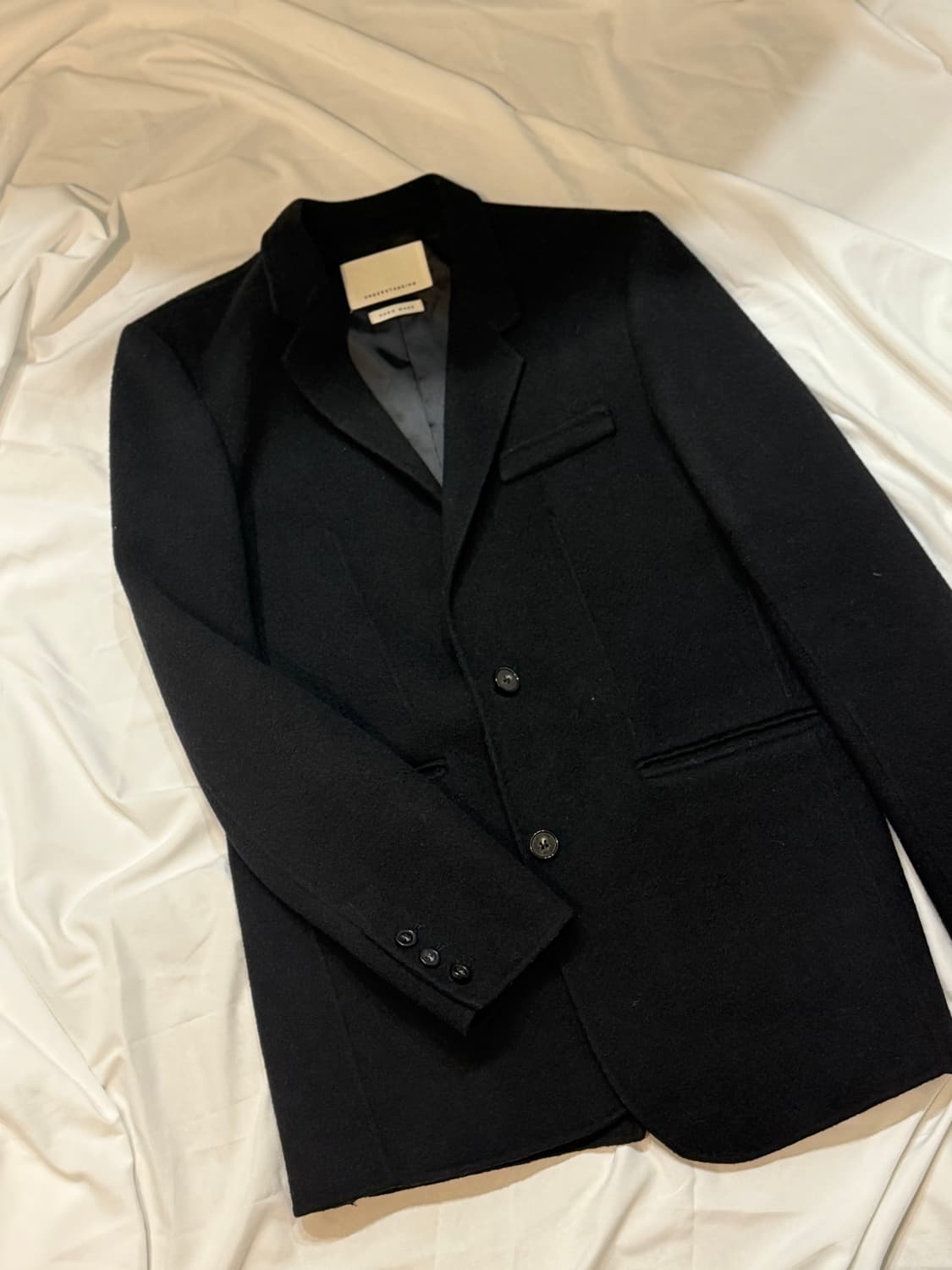 Understaing 블랙 루즈핏 울자켓 상품이미지7