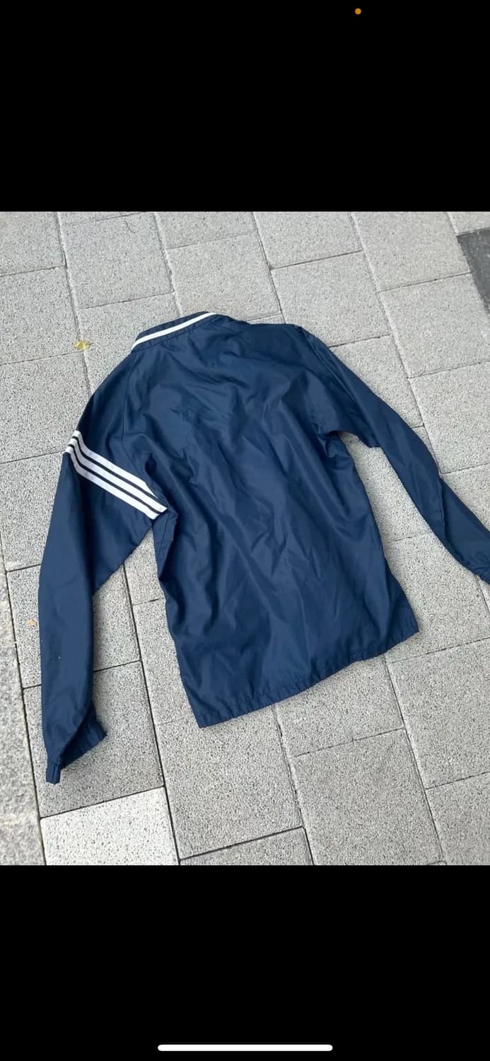 *rare* 1980s 아디다스 서독제 네이비 삼선 바람막이 상품이미지2