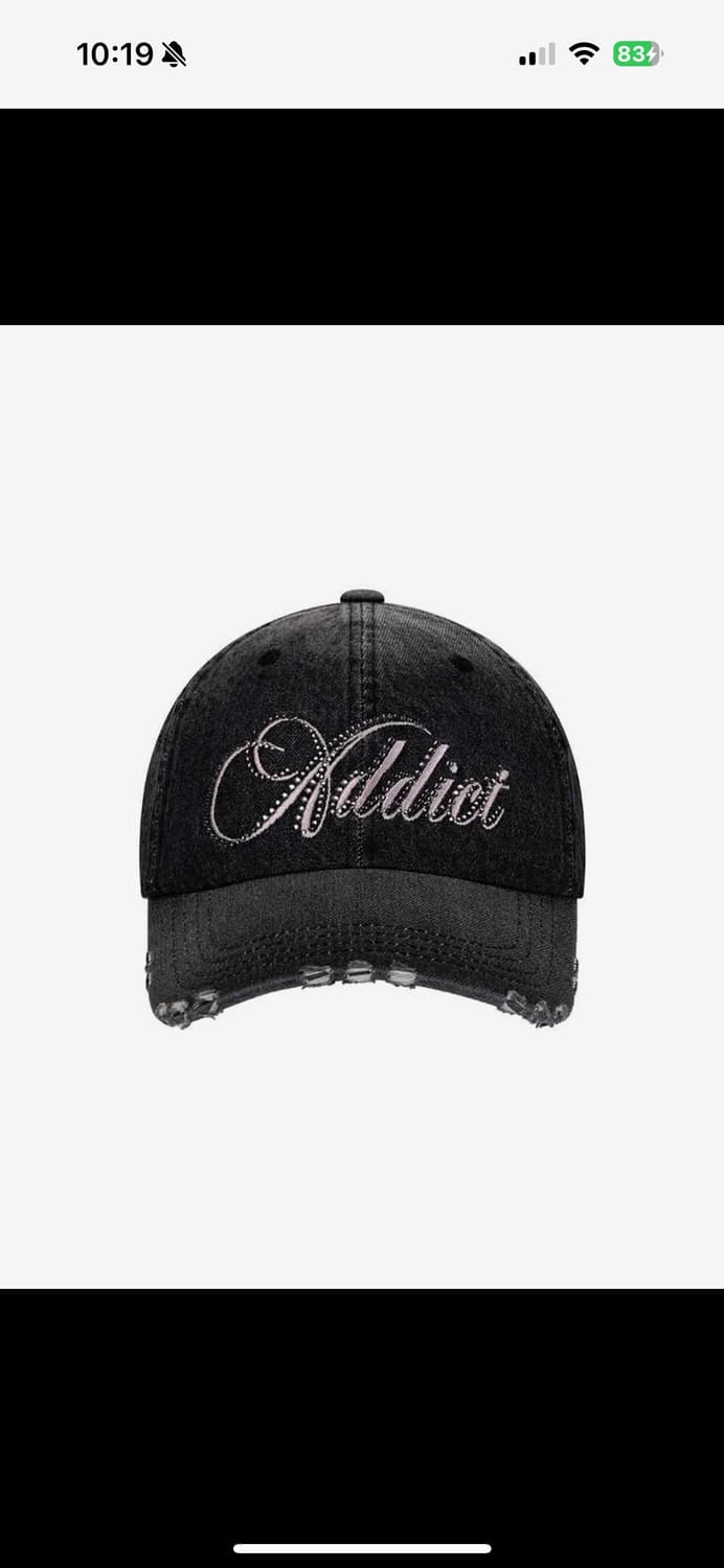 원가양도 2000 에이딕트 에딕 캡 모자 ADDICT CAP 블랙 데님 상품이미지1