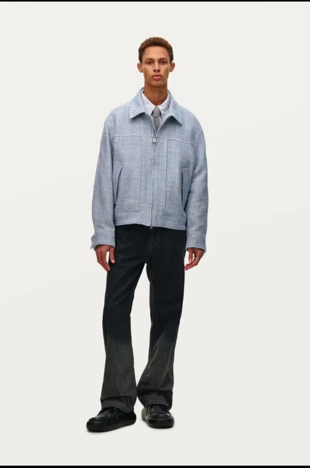 솔리드옴므 24ss 블루 트위드 자켓 상품이미지7