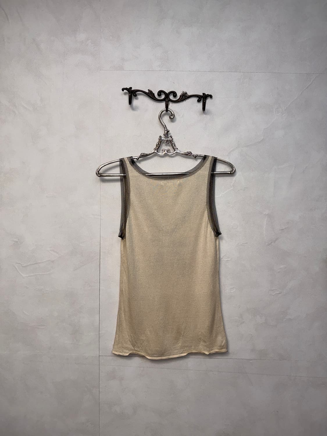 Ivory vintage ribbon printed sleeveless 상품이미지6