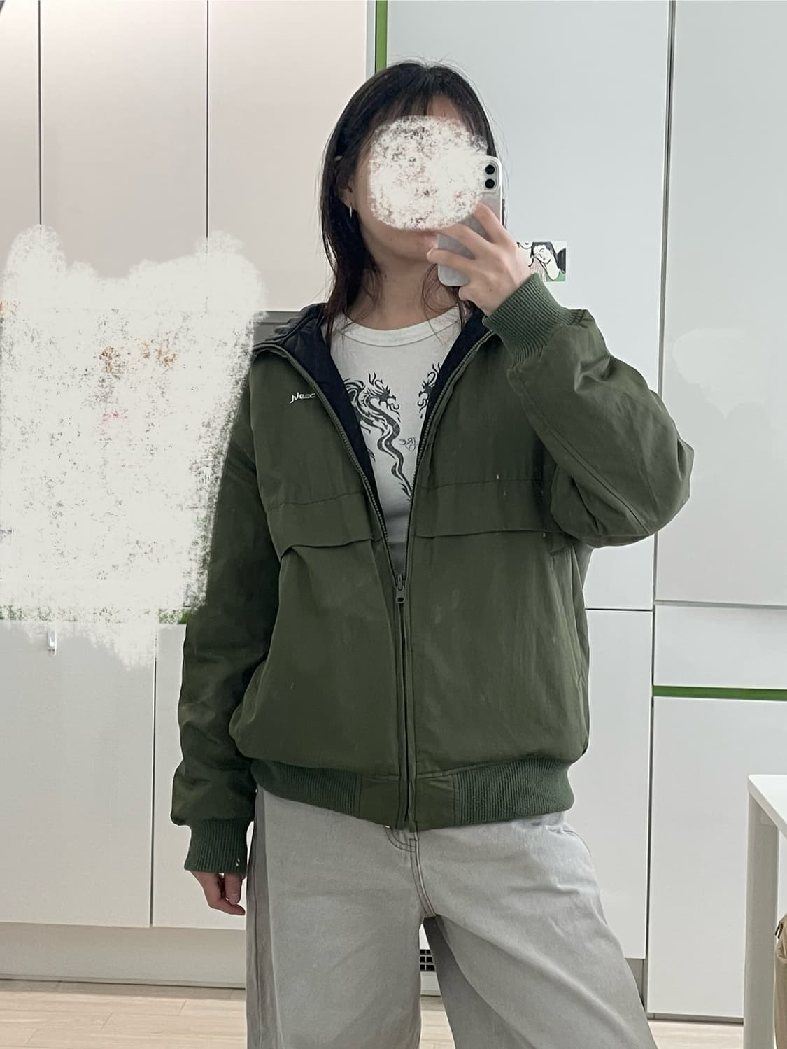 x-girl 리버시블 후드 숏패딩 상품이미지2