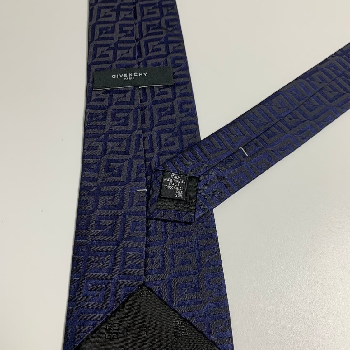 지방시(GIVENCHY) 신형 다크네이비 모노그램 명품넥타이 최상급 상품이미지6
