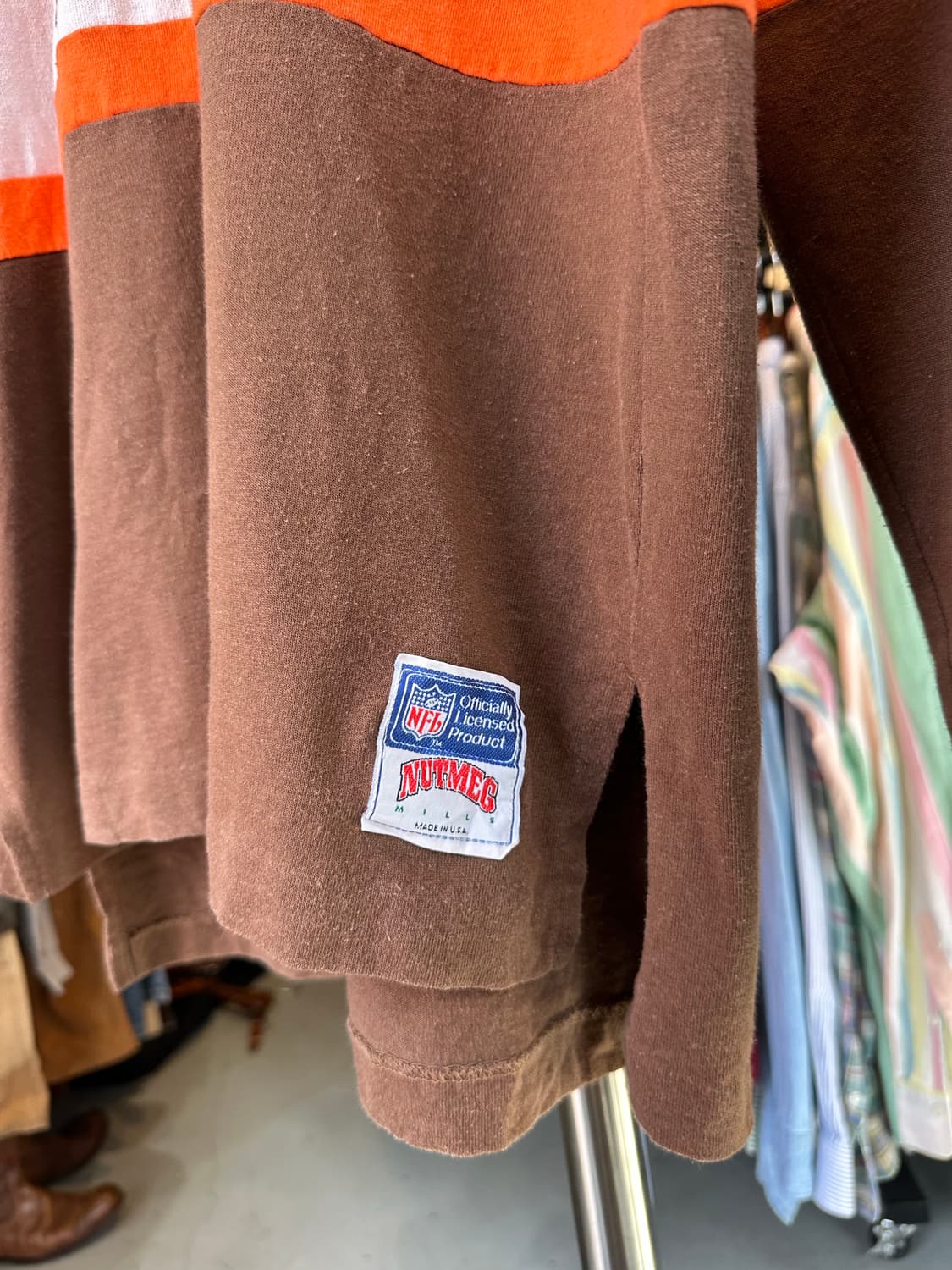 90s NFL 클리블랜드 브라운스 럭비 셔츠 made in usa 상품이미지5