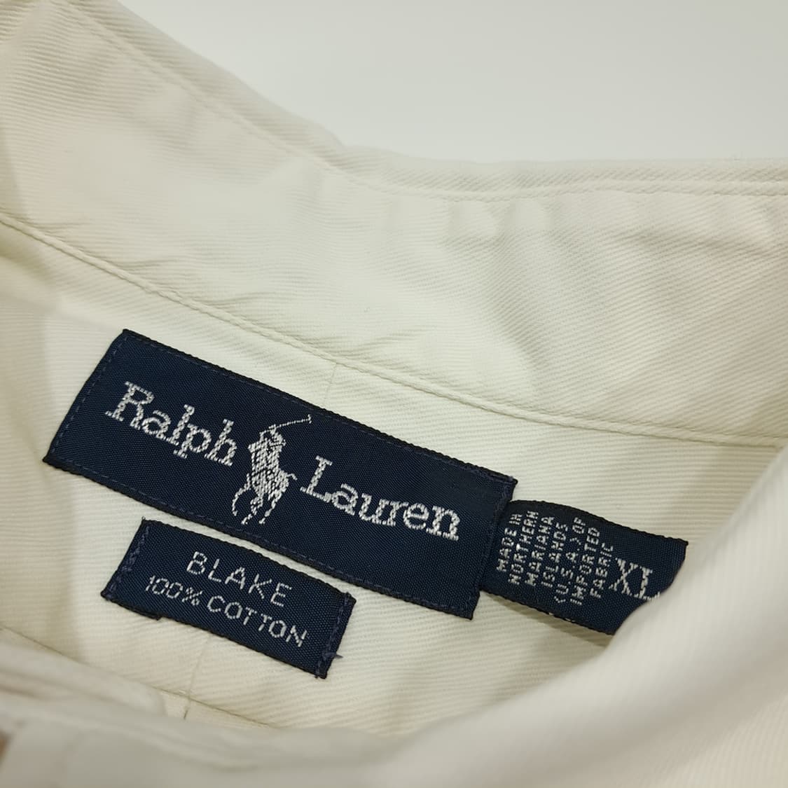 CK009 XL 폴로 90s 미국판 버튼다운 네츄럴화이트 셔츠 남방 상품이미지3