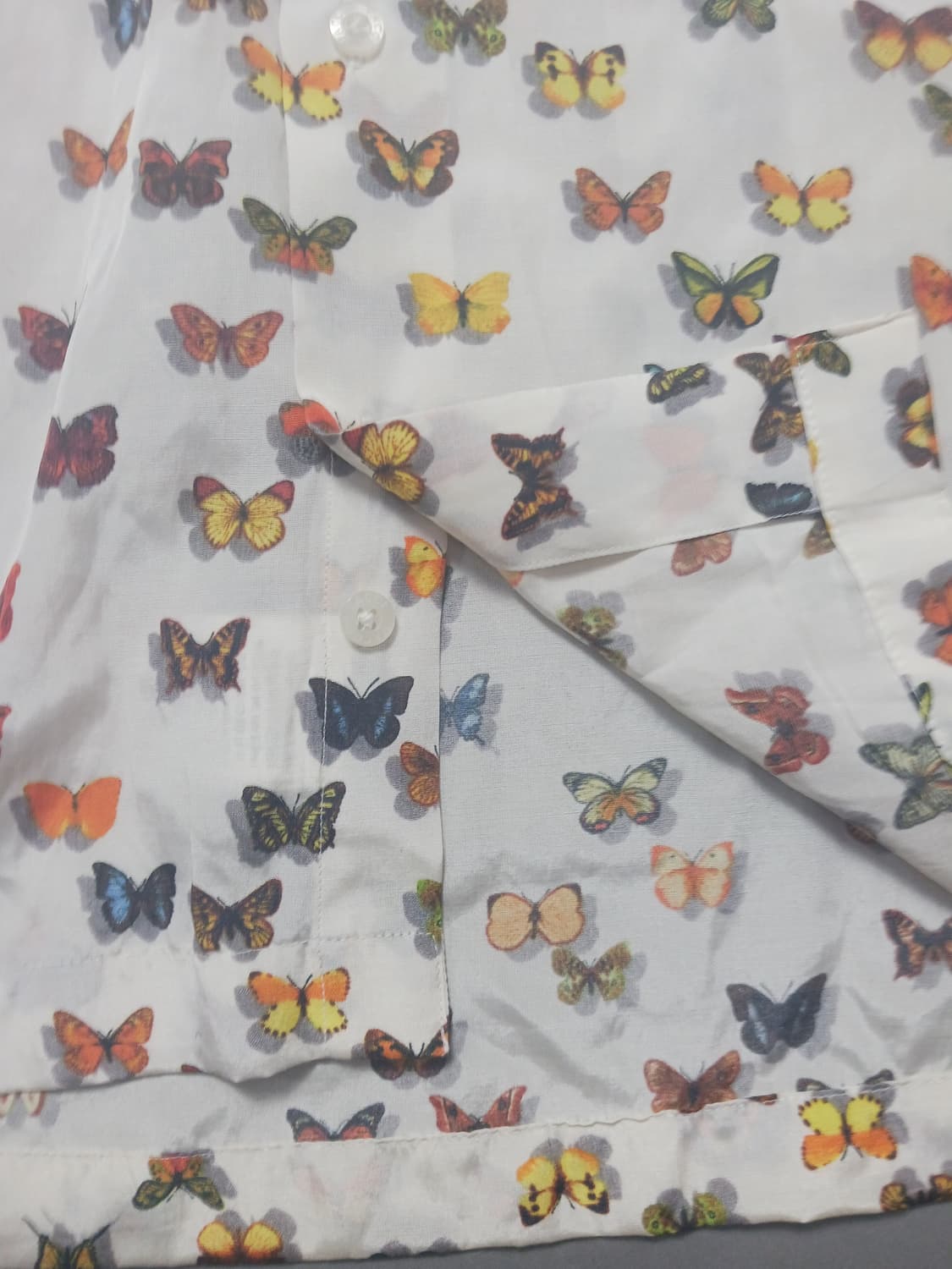 [100] 바찌 버터플라이 프린팅 실크 셔츠 VACCI 상품이미지6