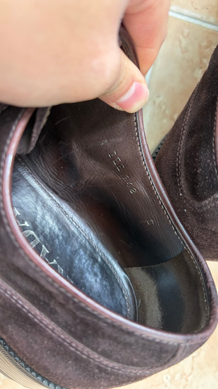 프라다 런웨이 피스 스웨이드 로퍼 US 9 프라다 스포츠 아메리칸컵 상품이미지4