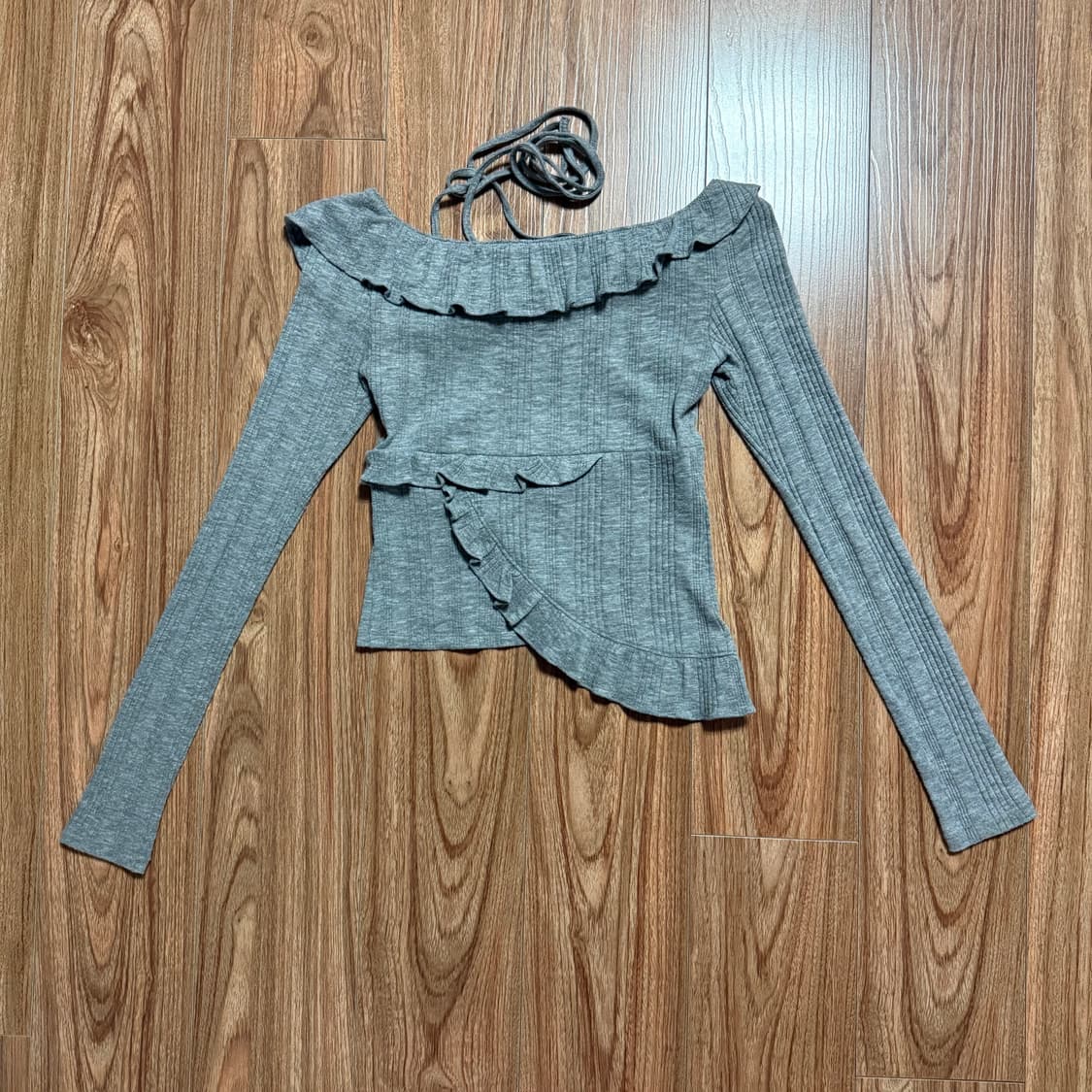 [단종] 쓰리타임즈 애니 탑 그레이 멜란지 상품이미지7