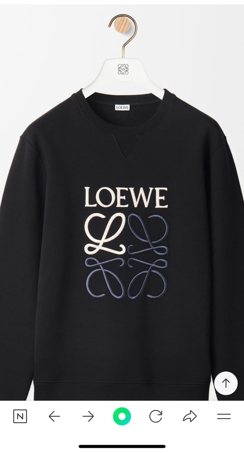 로에베아나그램 레귤러 핏 스웻셔츠 코튼 LOEWE 상품이미지10