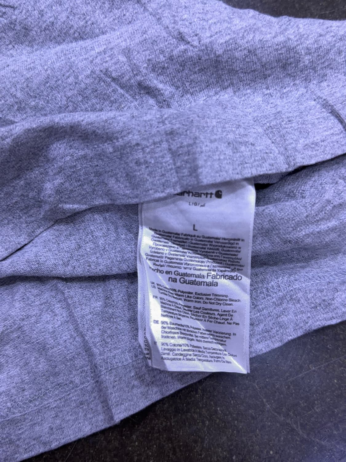 칼하트 루즈핏 원포켓 반팔티 그레이 L 상품이미지5