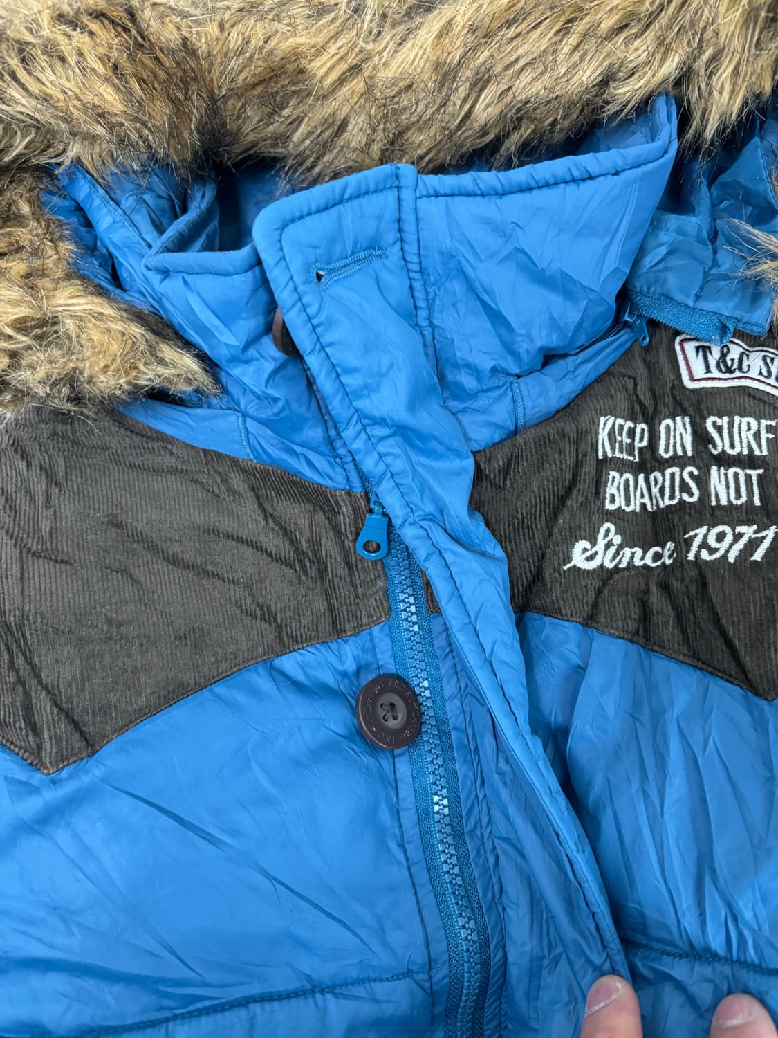 [TC SURF] Y2k Mood Blue Fur Padding 상품이미지8