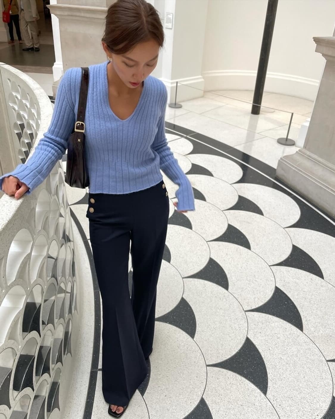 메모오피셜 슬랙스 에디터 - 네이비 상품이미지4