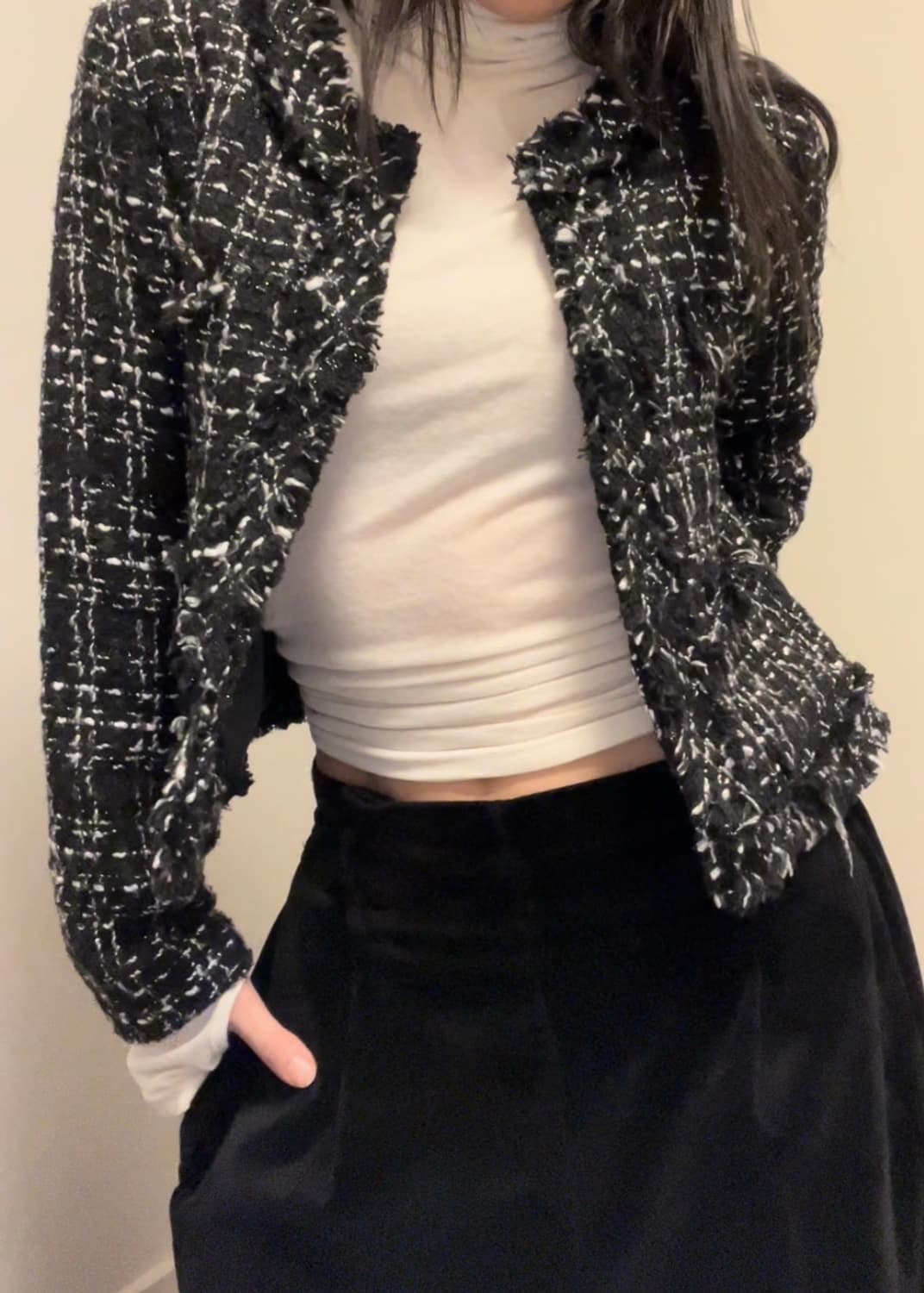 black+white tweed jacket 상품이미지6