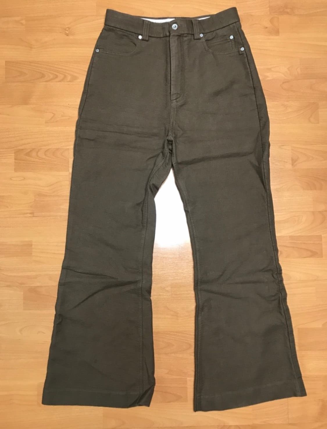 (S) stu 플레어 코튼 팬츠 브라운 상품이미지3