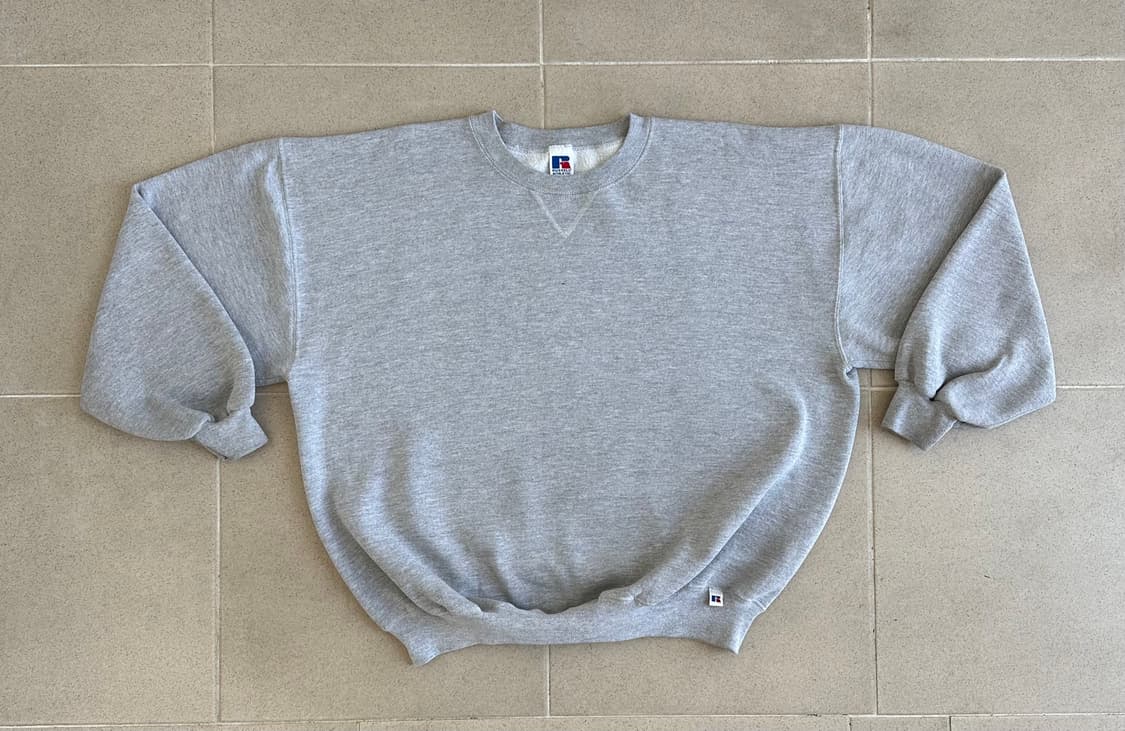 90s 빈티지 러셀 스웻셔츠 그레이 XXL USA 상품이미지1