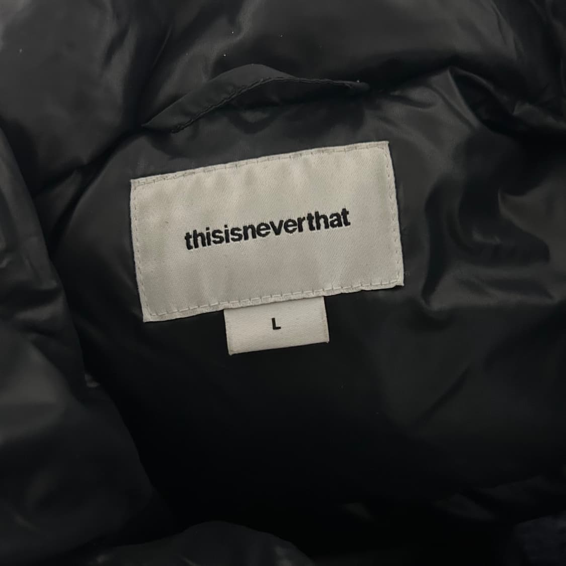 디스이즈네버댓 덕다운 자켓 패딩 블랙 L  상품이미지9