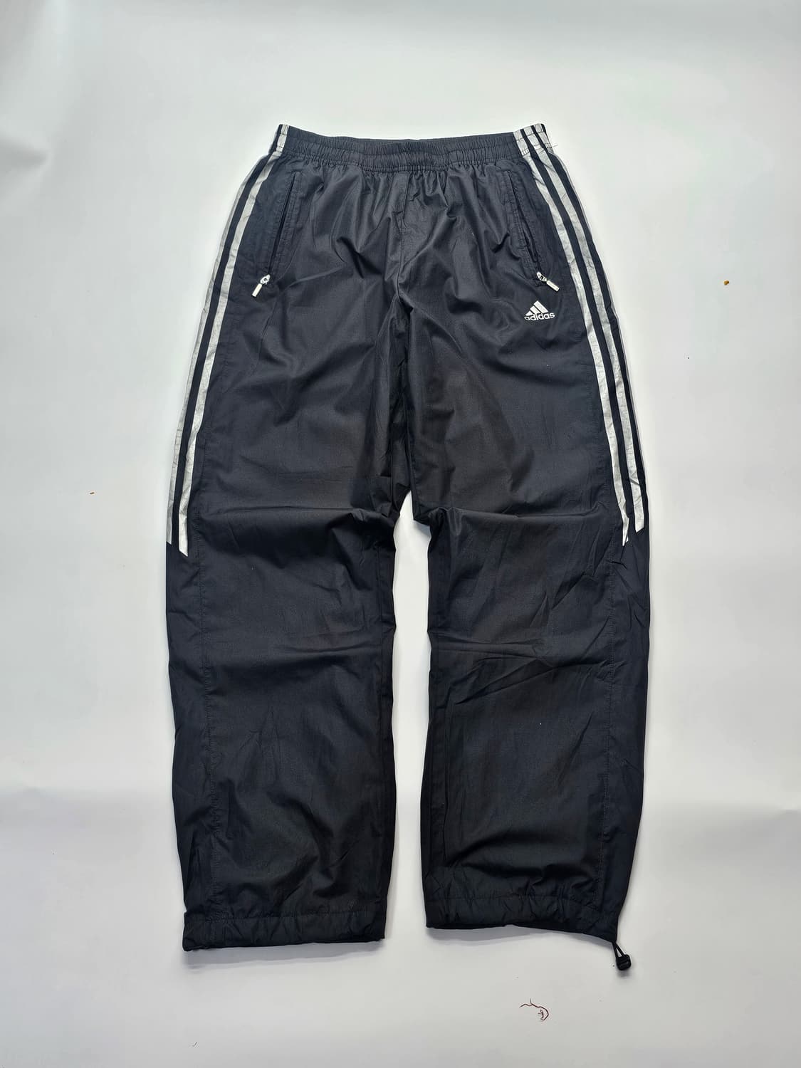 아디다스 삼선 블랙x실버 트랙팬츠 바람막이 와이드 바지 상품이미지2