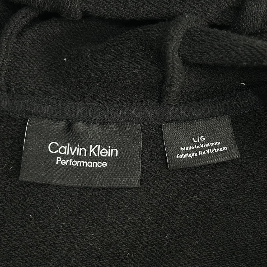 Calvin Klein 켈빈클라인 스펠아웃 로고 블랙 후드집업 상품이미지6