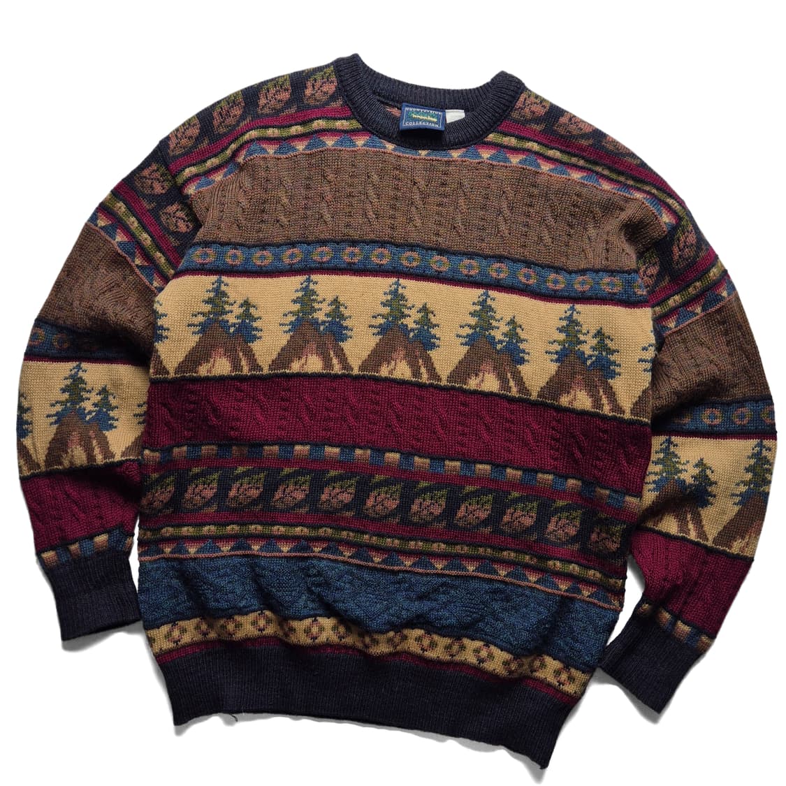 [M] 빈티지 에스닉 패턴 니트 UK 상품이미지1