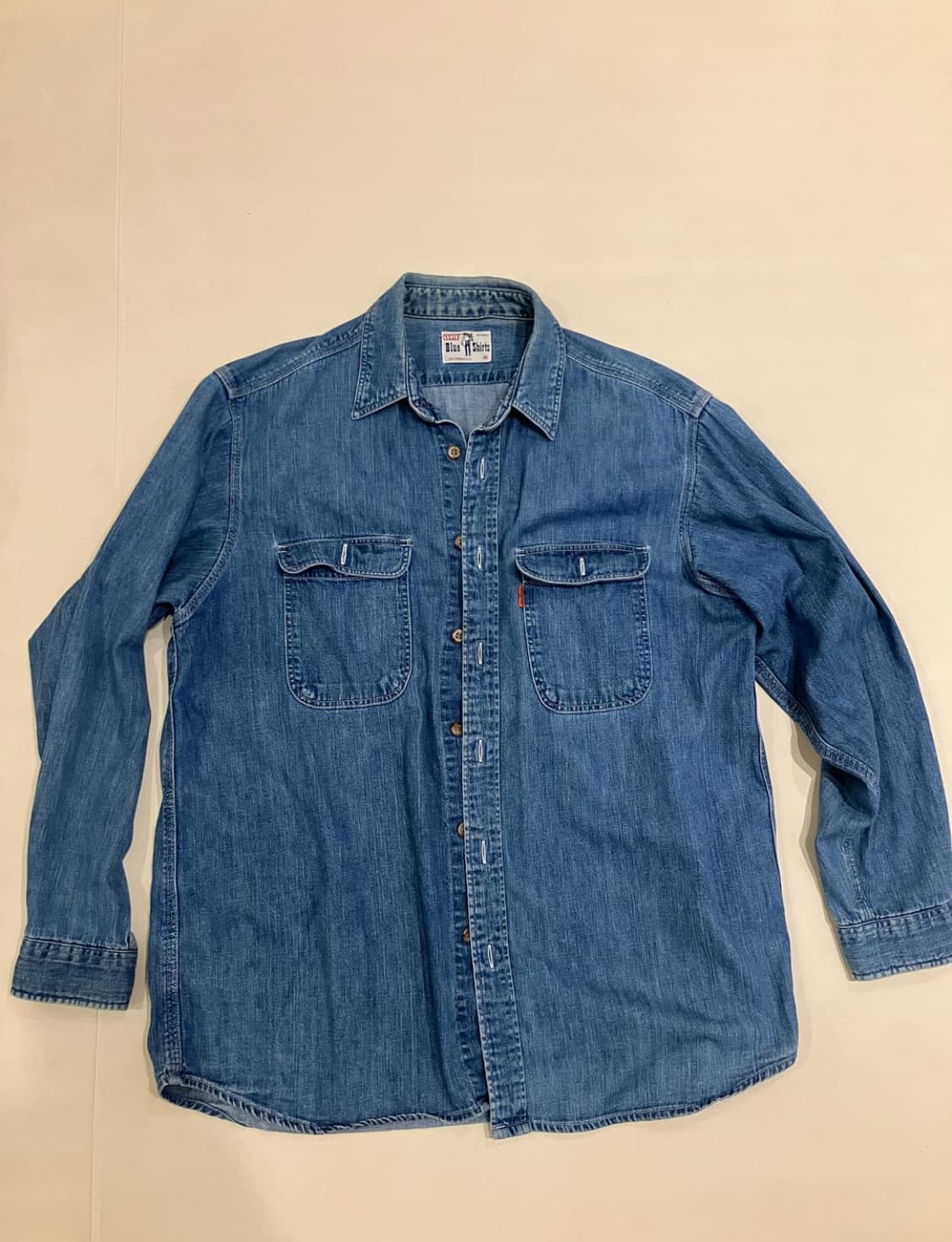 리바이스 오렌지탭 데님 셔츠 usa made 상품이미지2