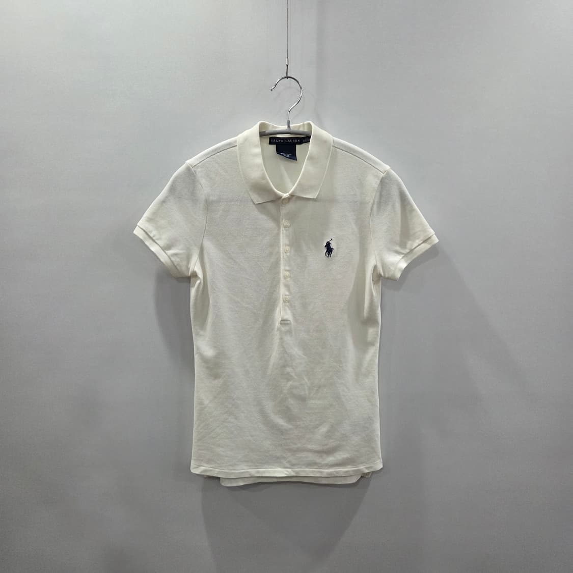 폴로랄프로렌 우먼 피케 카라 반팔티 화이트 XS 상품이미지1