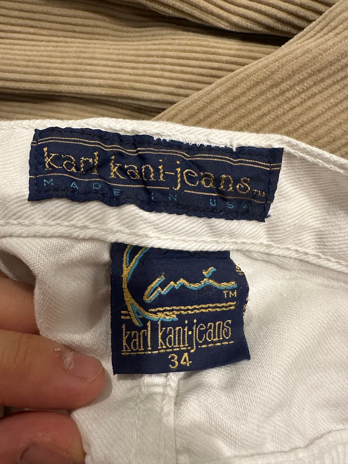 빈티지 90s Karl Kani 화이트 진  상품이미지4