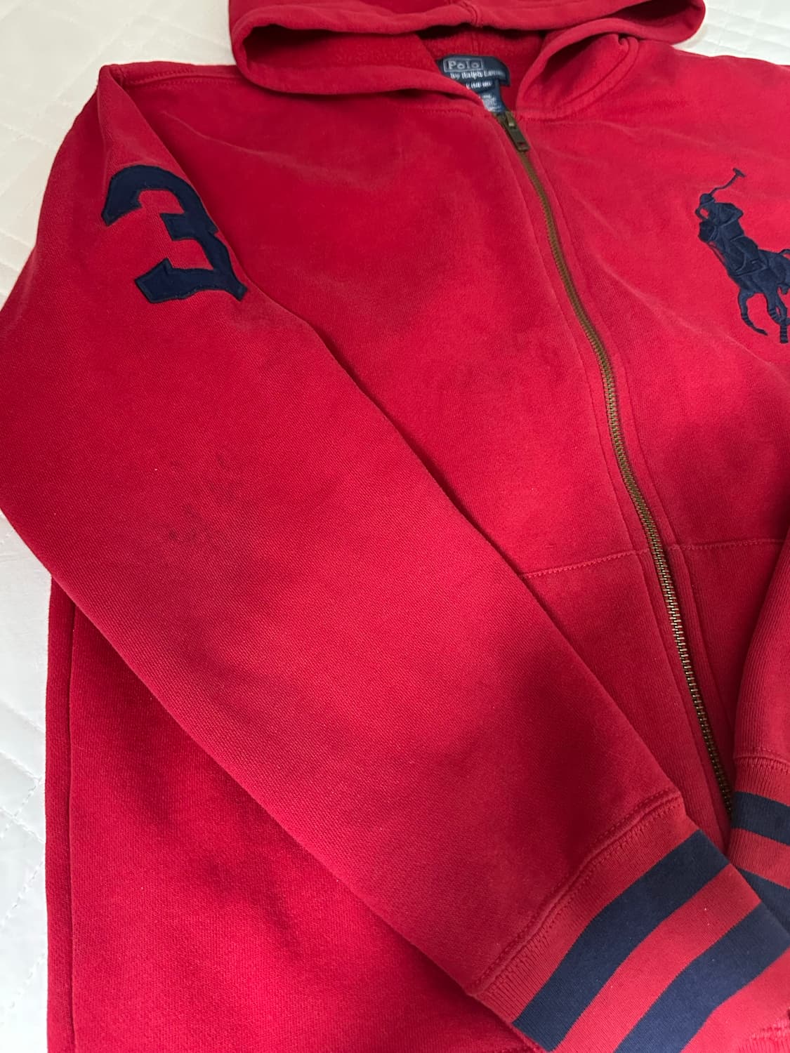 폴로 랄프로렌 빅포니 레드 후드집업  상품이미지5