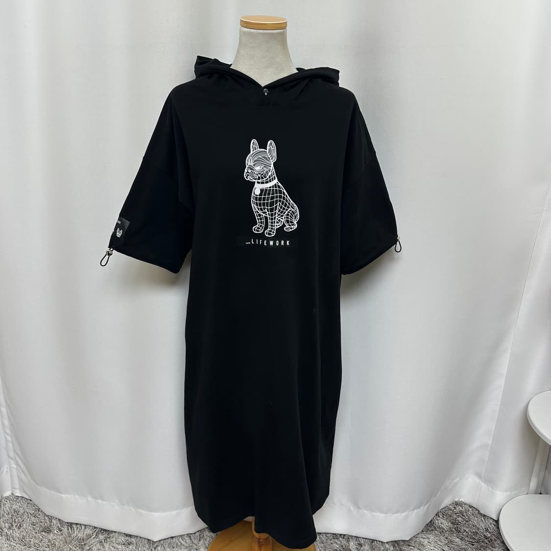   라이프워크 여자 면100% 후드 반팔원피스 FREE 상품이미지1