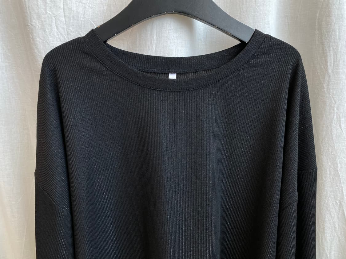 블랙 글리터 탑(XL) 상품이미지4