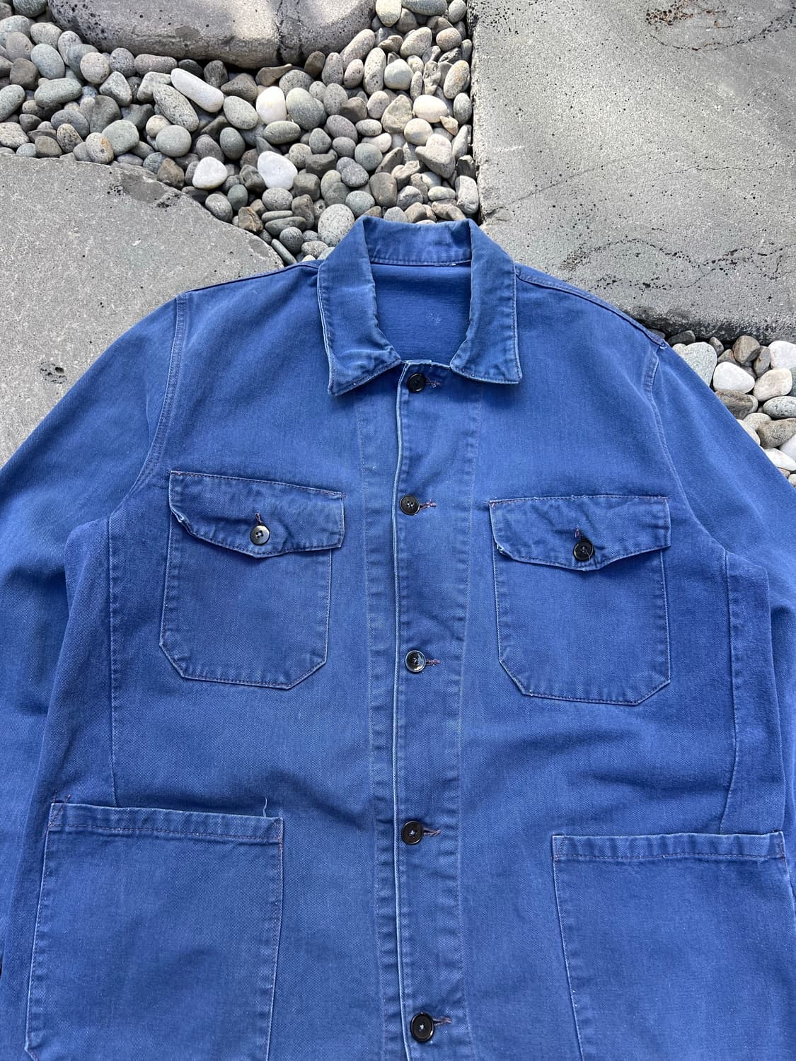 WASHING BLUE OLD VINTAGE BELTED 프렌치워크자켓 상품이미지3