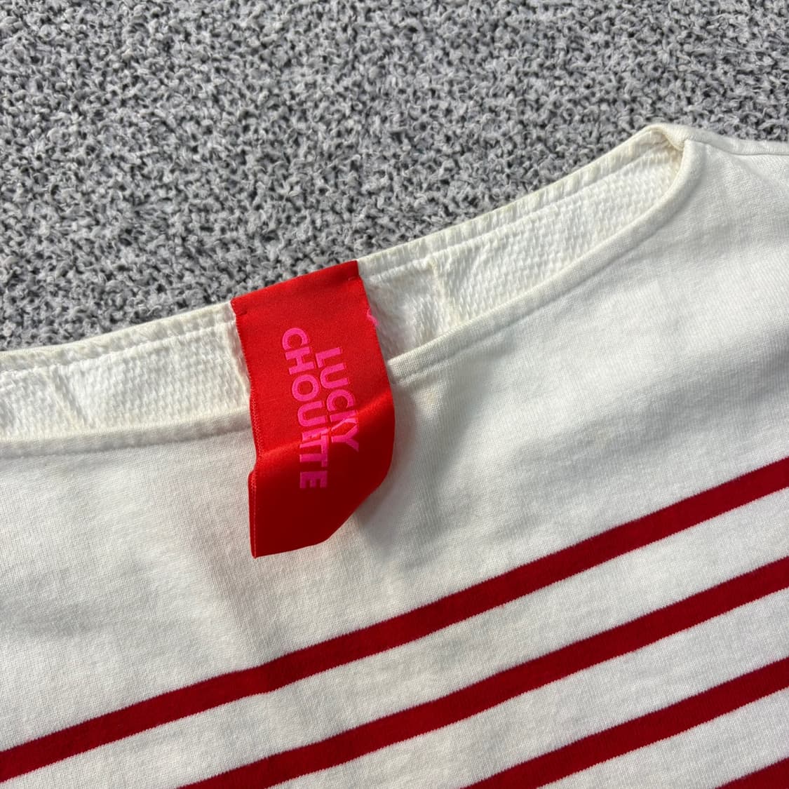 실측 럭키슈에뜨 여성 스트라이프 티셔츠 0331J 상품이미지2