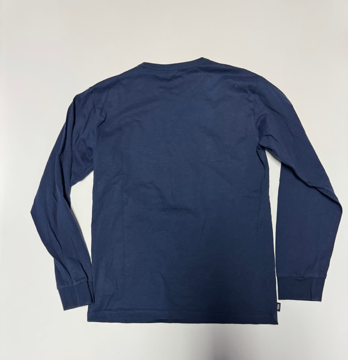 공용! 반스 Vans 스몰 로고 롱 슬리브 긴팔 티셔츠 S 네이비 상품이미지2