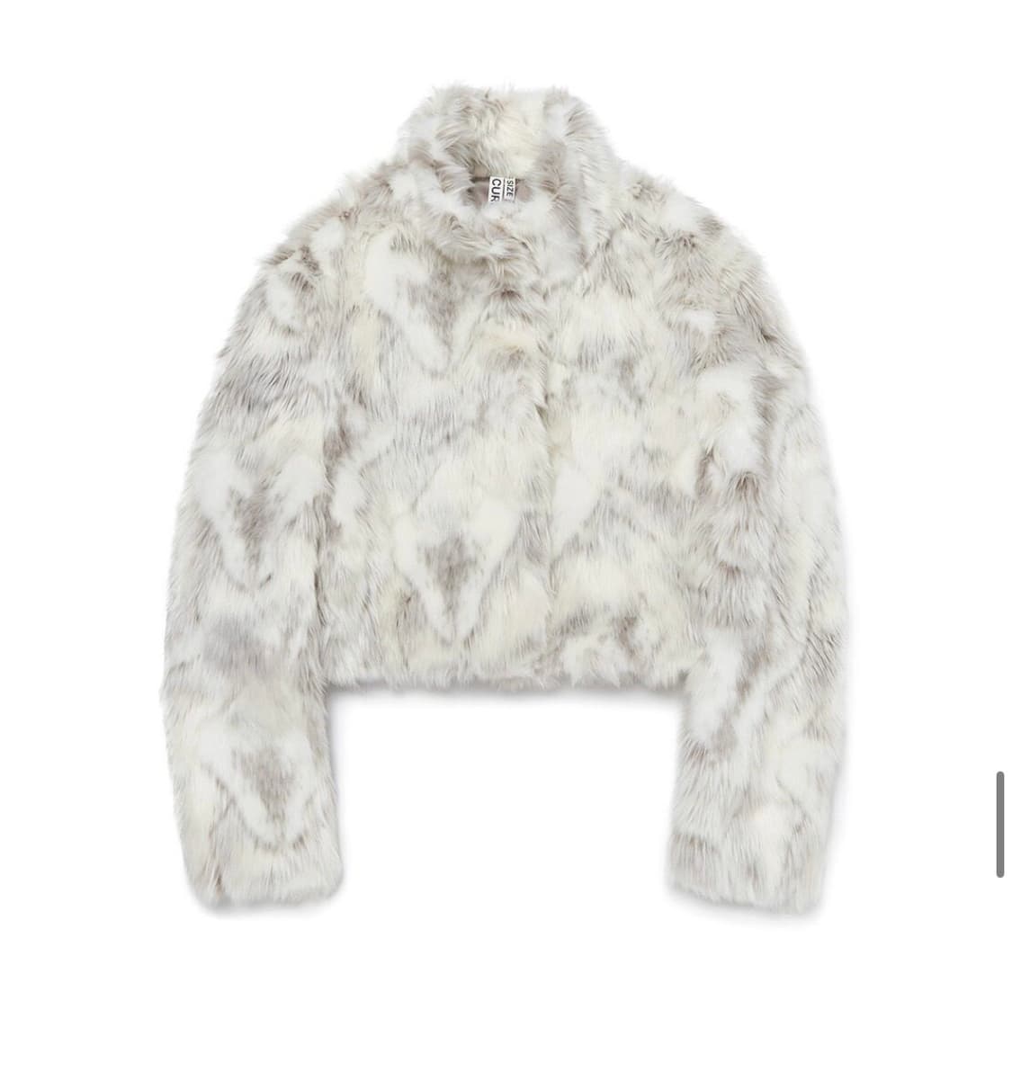 커렌트 퍼 크롭 자켓 화이트 상품이미지2