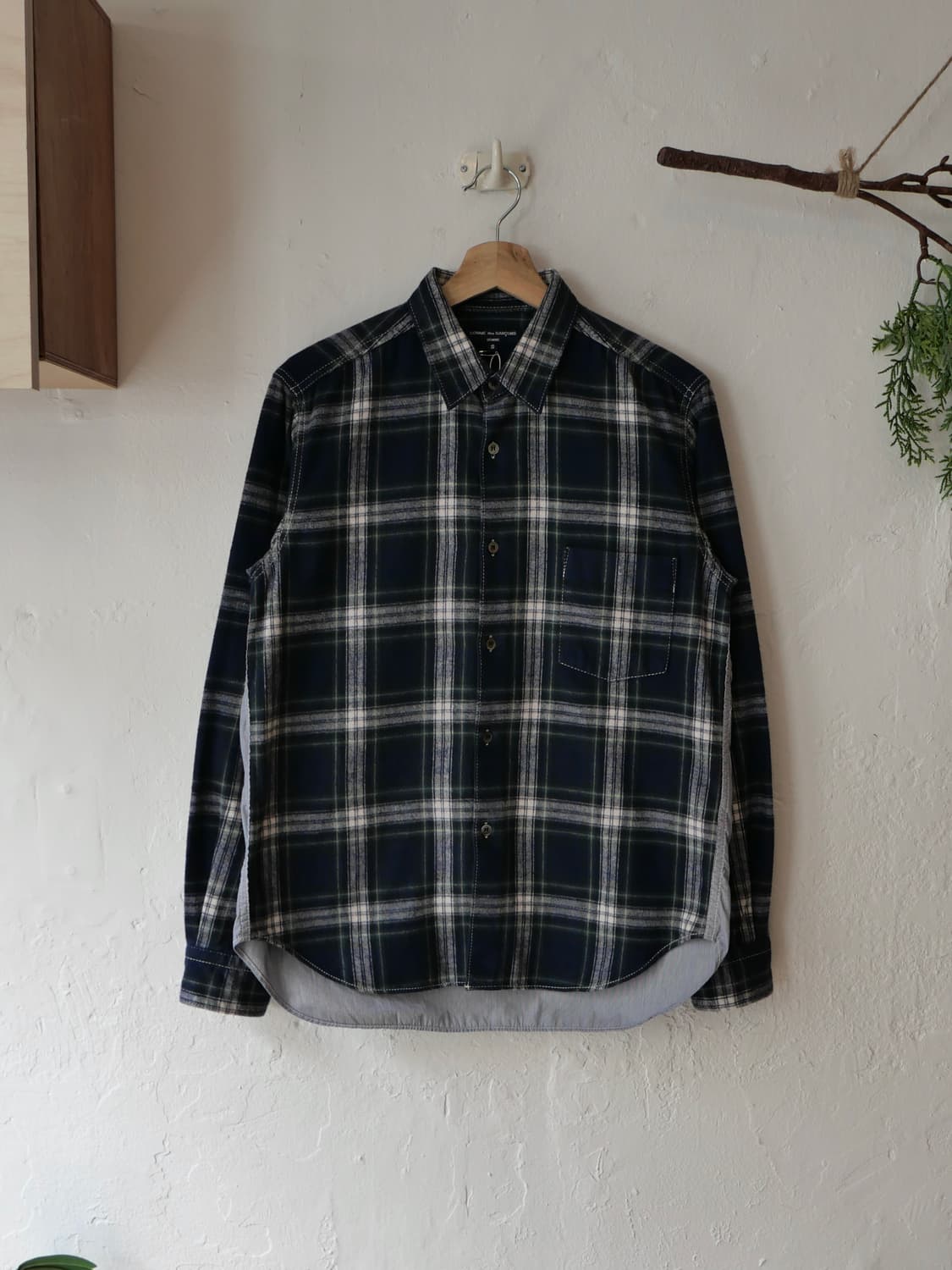  꼼데가르송 옴므 체크 셔츠 상품이미지1