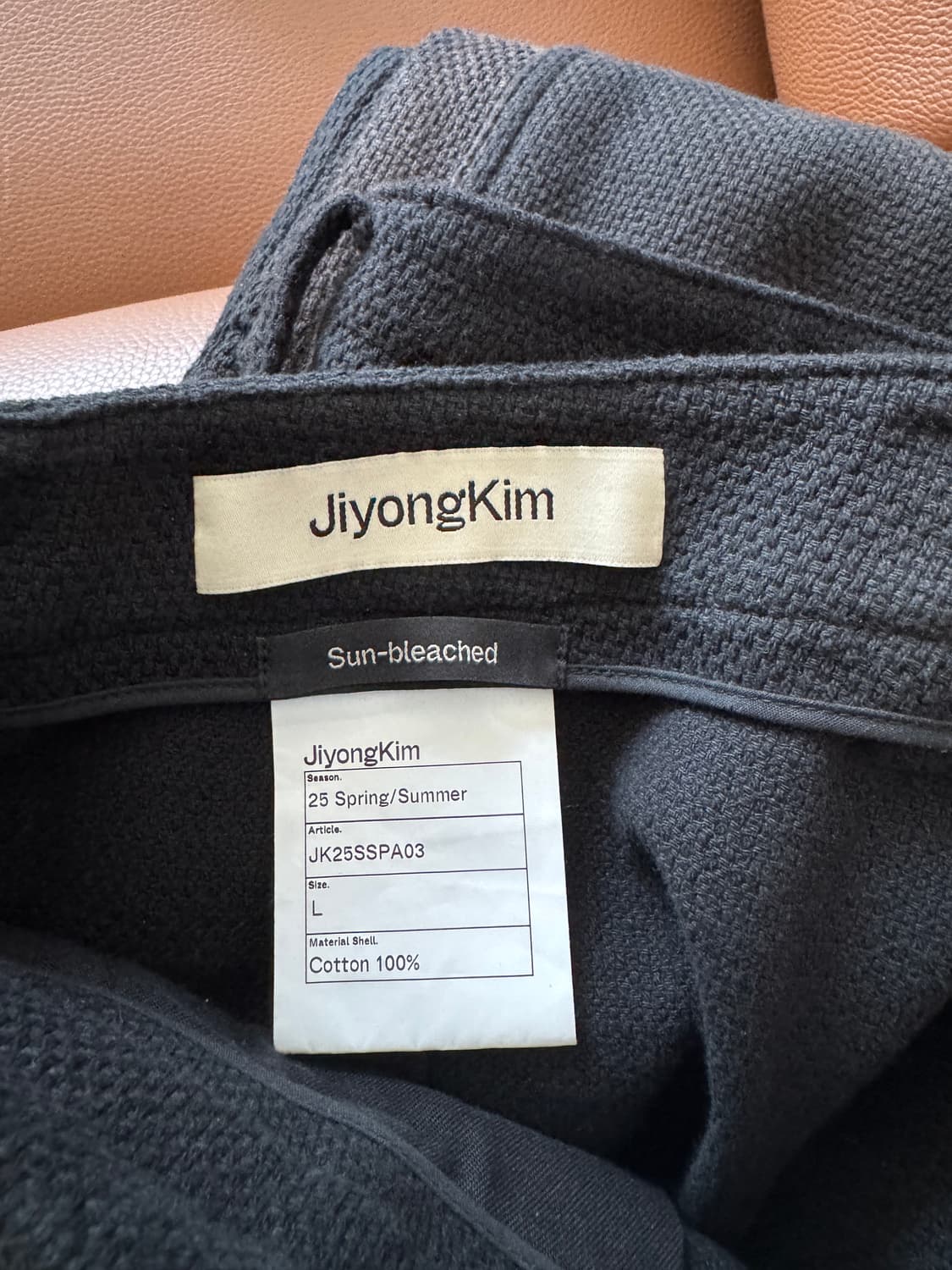 지용킴 25SS 더블니 팬츠 블랙 상품이미지2