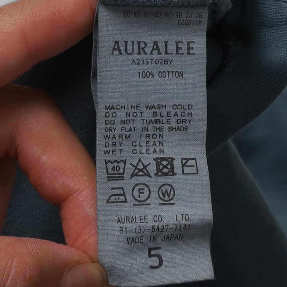 오라리 AURALEE Cotton T-shirt   상품이미지8