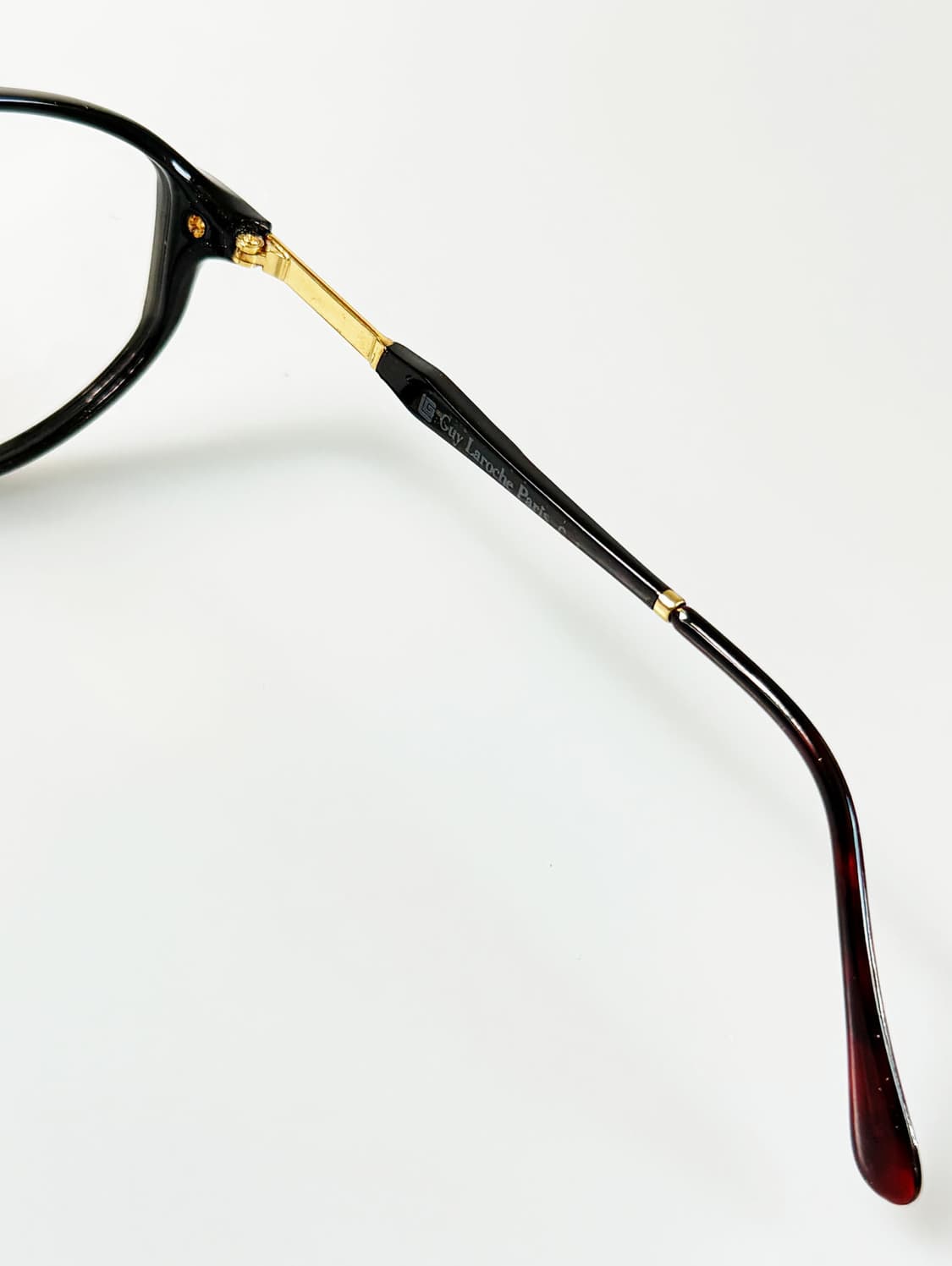 90s GUY LAROCHE PARIS 블랙 뿔테 스퀘어 빈티지 안경 상품이미지7