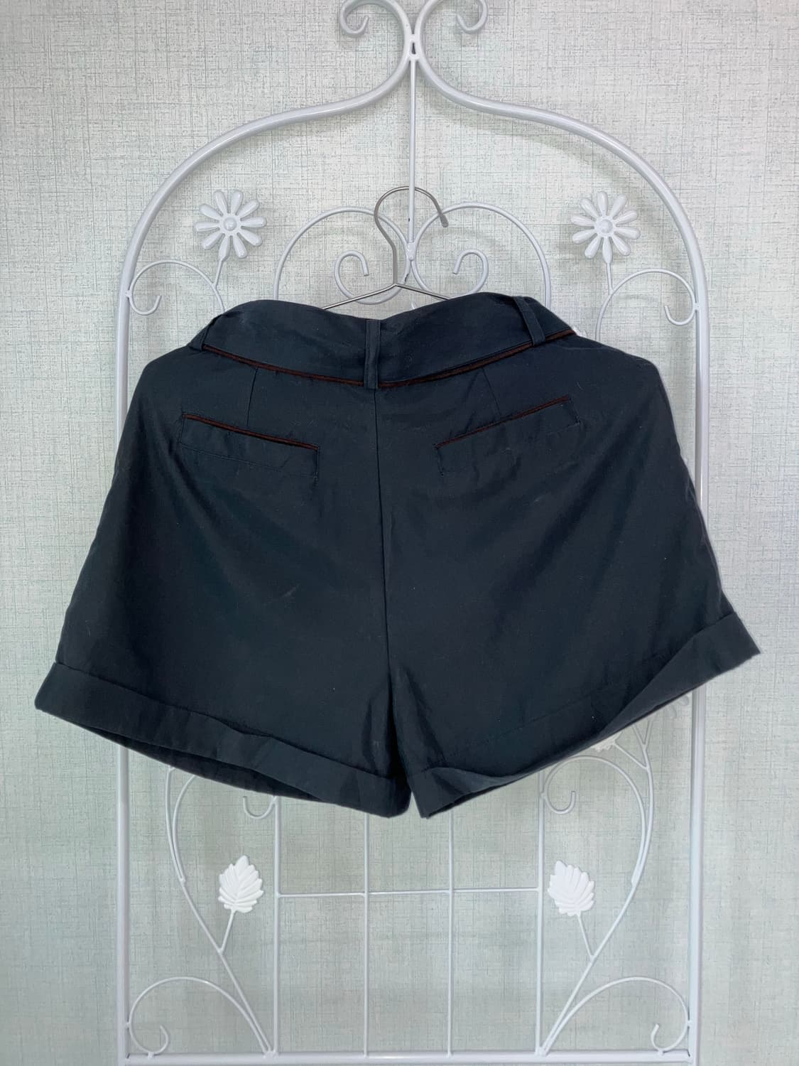 jpn vintage 블랙 리본 반바지 y2k 스트릿 갸루 펑키 fabr 상품이미지2